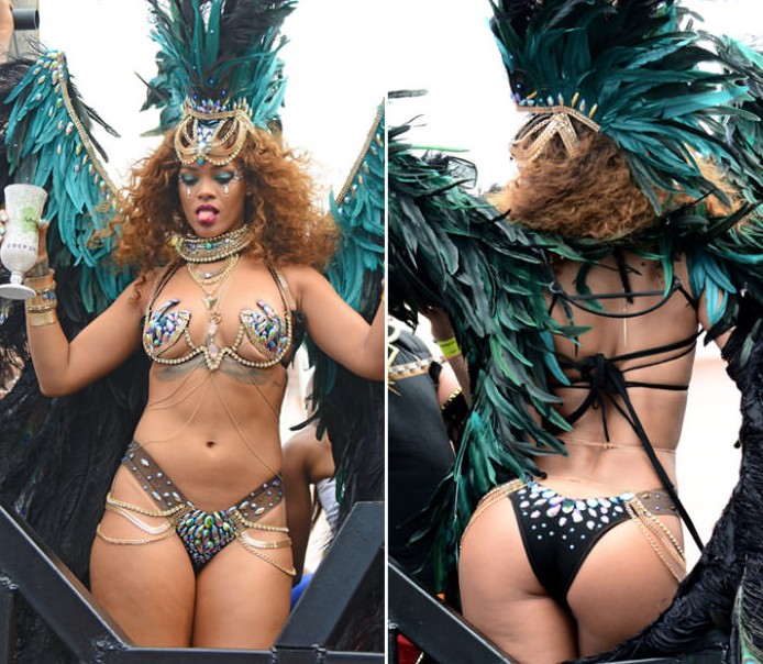 Фото: Певица Рианна на Барбадосском карнавале