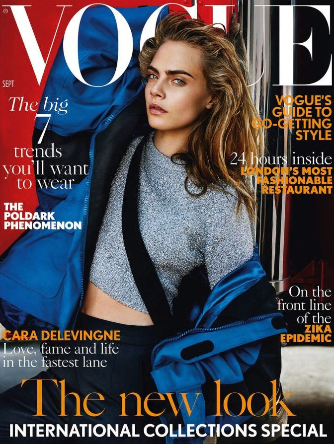 Фото: Модель Cara Delevingne для глянцевого журнала Vogue