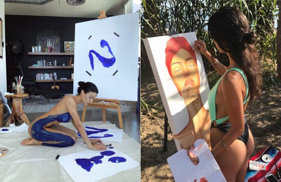 Джессика Виллегас - художница, которая рисует без всякой одежды