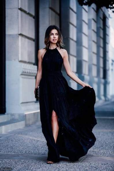 Образ в чёрным платье